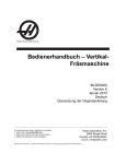 Bedienerhandbuch – Vertikal-Fräsmaschine