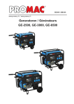 Generatoren / Générateurs GE-2500, GE-3800, GE-6500