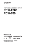 PDW-F800 PDW-700