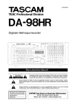 Tascam Benutzerhandbuch