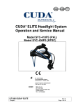 CUDA® ELITE Headlight System Operation and