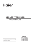 LED LCD TV RECEIVER USER MANUAL