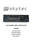 192 CHANNEL DMX CONTROLLER