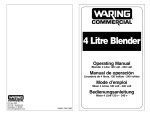 CB10B One-Gallon Food Blender Instruction Manual