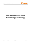 Z21 Maintenance Tool Bedienungsanleitung