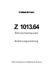 Bedienungsanleitung Z1013.64