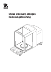 Ohaus Discovery-Waagen Bedienungsanleitung