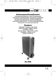 RA 2904 Bedienungsanleitung/Garantie Ölradiator