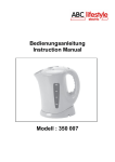 Bedienungsanleitung - ABC lifestyle electric