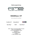 Bedienungsanleitung MADIface XT