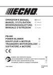 PB-650 POWER BLOWER SOUFFLEUR A MOTEUR