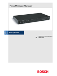 Plena Message Manager - Bosch Security Systems