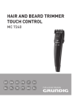 hair and beard trimmer touch control mc 7240