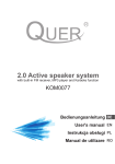 User's manual 2.0 Active speaker system