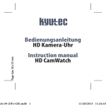 Bedienungsanleitung HD Kamera-Uhr Instruction manual HD