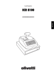 Bedienungsanleitung Olivetti ECR 8100