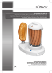 Hot-Dog-Maker HDM 462 EK CB Bedienungsanleitung/Garantie