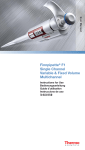 Finnpipette F1 Single Channel Variable and Fixed