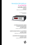 Model 8495 Transducer Display and Monitor Operation and
