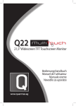 21,5” Widescreen TFT Touchscreen Monitor