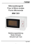 Mikrowellengerät Four à Micro-ondes Forno Microonde MW 501