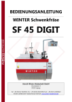 BEDIENUNGSANLEITUNG WINTER Schwenkfräse SF 45 DIGIT