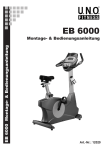 U.N.O. Fitness Ergometer EB 6000 Bedienungsanleitung