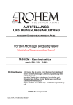AUFSTELLUNGS- UND BEDIENUNGSANLEITUNG Vor