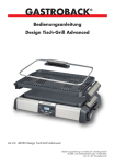 Design Tischgrill Advanced Bedienungsanleitung