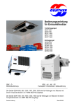 Einbau-Kältesatz Güntner Bedienungsanleitung