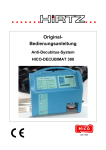 Original- Bedienungsanleitung - Hirtz & Co. Hospitalwerk K&ouml;ln