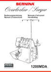 Manual BERNINA 1200MDA.