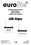 EUROLITE LED Signs user manual