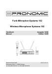Funk-Mikrophon-Systeme 102 Wireless Microphone Systeme 102