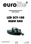 EUROLITE LED SCY-100 RGBW DMX User Manual