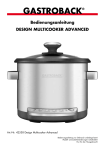 Bedienungsanleitung Design Multicooker ADvAnceD
