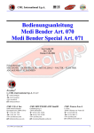 Bedienungsanleitung Medi Bender Art. 070 Medi Bender Special Art