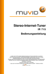 Stereo-Internet-Tuner IR 715 Bedienungsanleitung