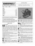 Instruction Sheet ZU4 Classic Torque Wrench Pump