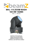 MHL 115 ZOOM WASH 18X 9W 15DMX