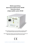 Bedienungsanleitung Spannungsverstärkersystem 30V300