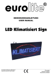 EUROLITE LED Klimatisiert sign user manual - LTT