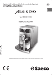 Bedienungsanleitung - Saeco Philips Kaffeevollautomaten - best