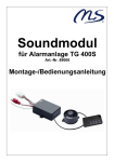 Anleitung Soundmodul für TG 400S