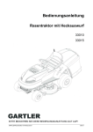 Bedienungsanleitung Rasentraktor mit Heckauswurf