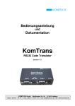 Bedienungsanleitung und Dokumentation KomTrans1.11