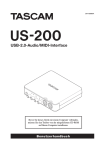 Benutzerhandbuch für Tascam US-200