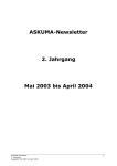 ASKUMA-Newsletter 2. Jahrgang Mai 2003 bis April