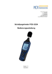 Bedienungsanleitung Schallpegelmesser PCE-322A