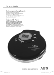 Bedienungsanleitung/Garantie CDP 4212 CD/MP3 Tragbarer CD